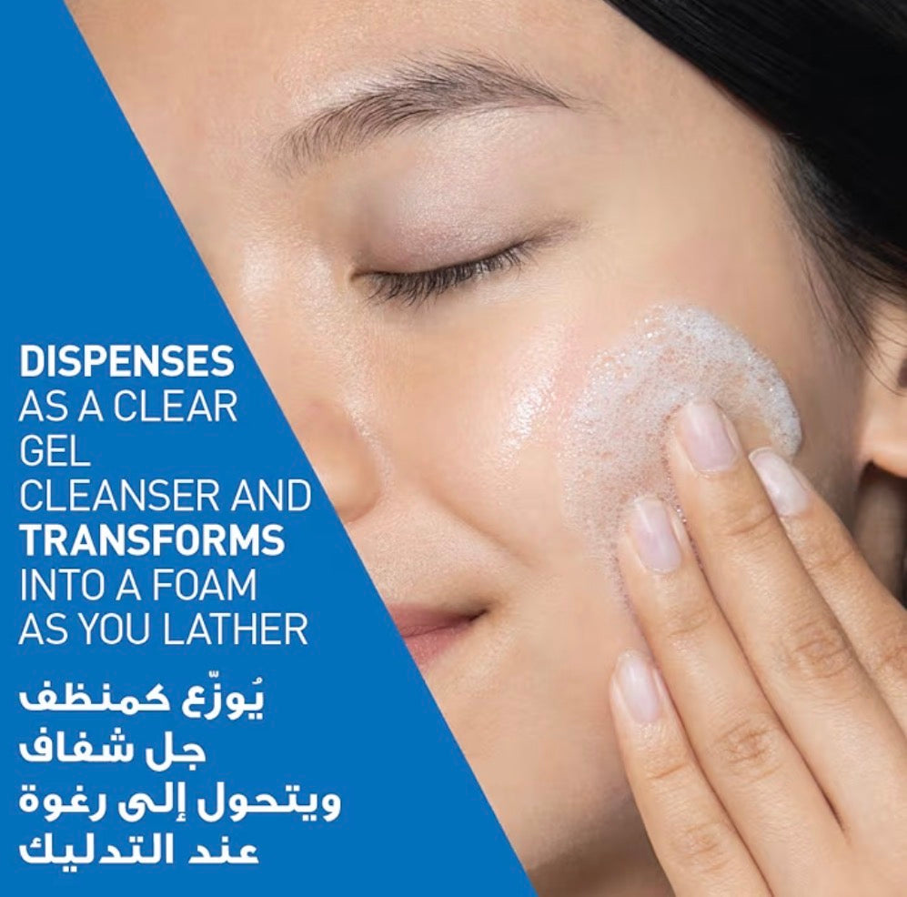 CeraVe Blemish Control Cleanser Face Wash For Acne & Blemish Prone Skin with 2% Salicylic Acid, Niacinamide and Ceramides 236 ml | Exfoliating Gel-to-Foam Face Wash with 3 Essential Ceramides, Reduces Blackheads & Breakouts, Oil-Absorbing